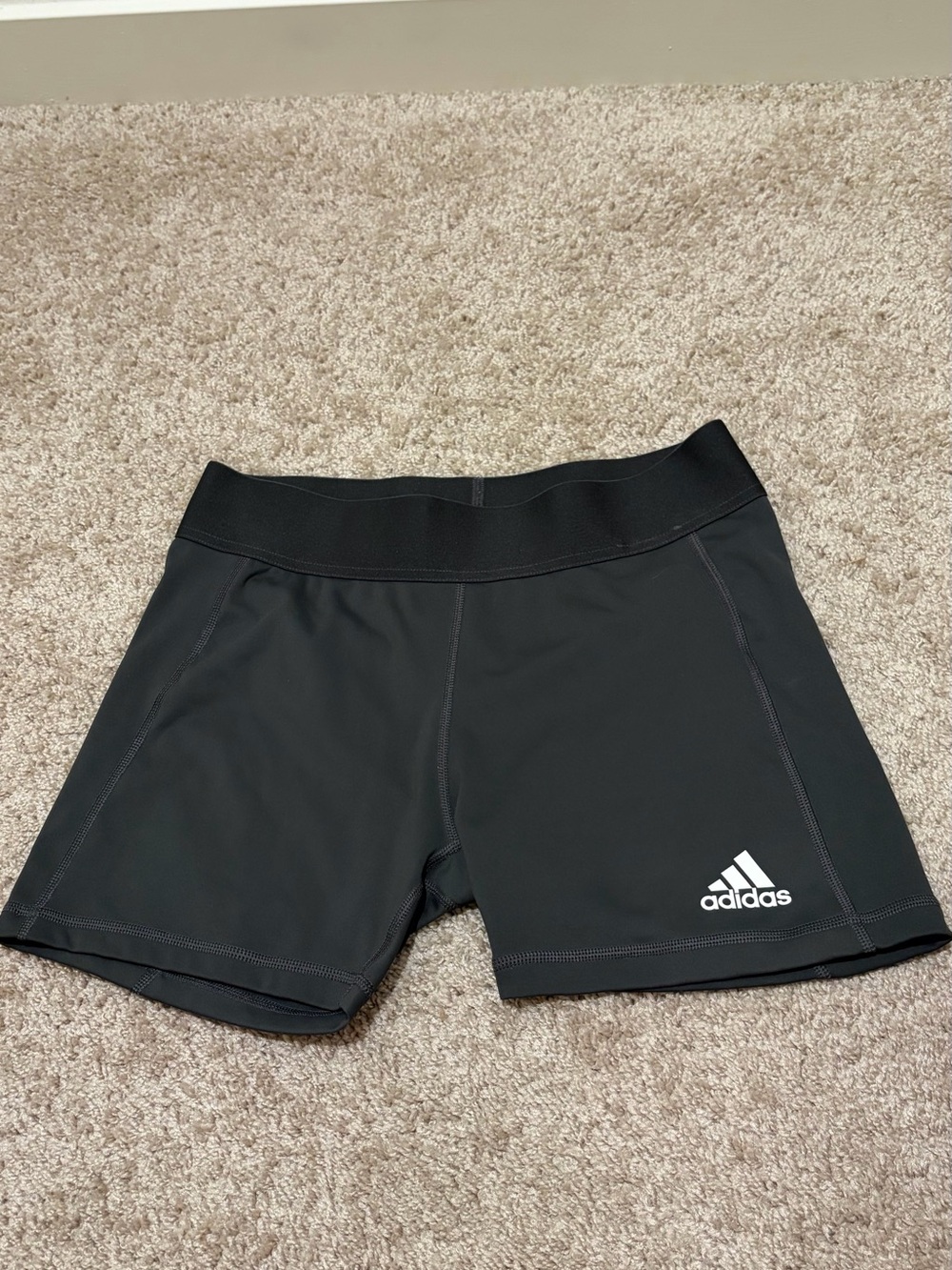 adidas Gray Performance Training Shorts with White Logo